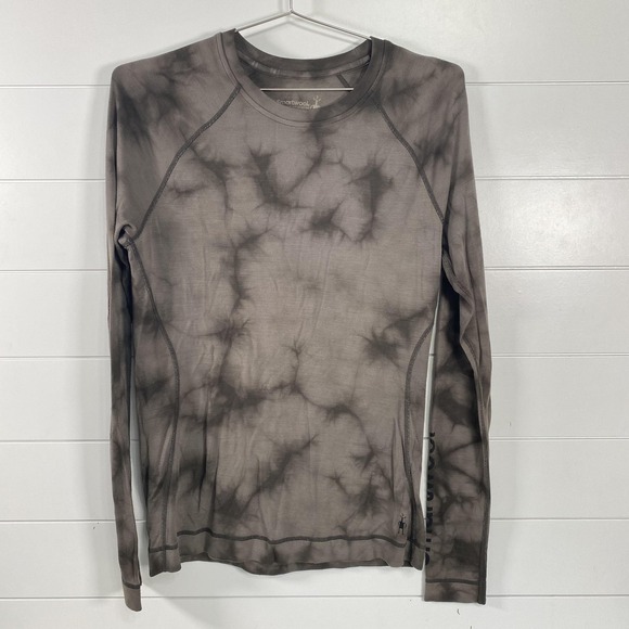 Smartwool Shirt Mens XL Gray Merino 250 Base Layer Long Sleeve Thermal Tie Dye - Picture 1 of 11